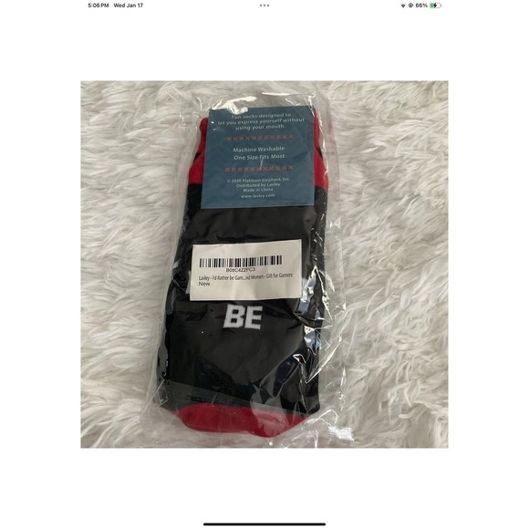LAVLEY Socks “I'd Rather Be Gaming” Fun Golf Socks For Men and Women NEW - Picture 4 of 4